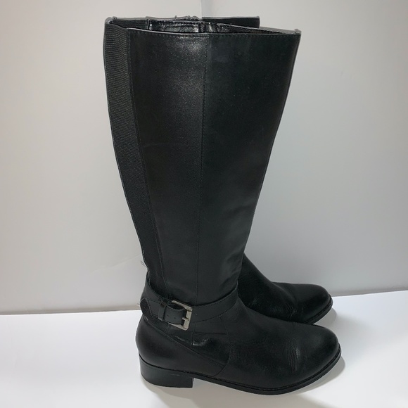 Women's Fashion LEATHER Knee High Riding Boots - 7 - Picture 7 of 7